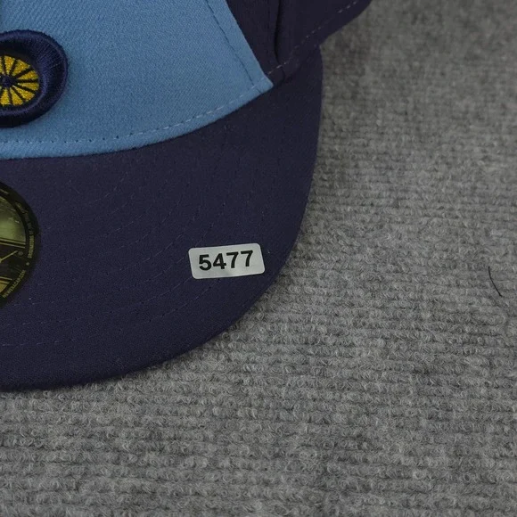 Tampa Bay Rays Hat Players Cap Fitted Navy Blue 7 5/8 MLB Baseball Mens New Era - Picture 8 of 8